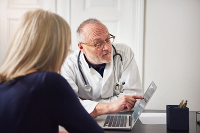 woman having consulation with doctor